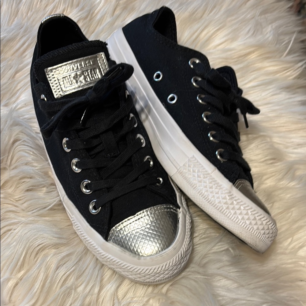 Converse All Star Stargazer Black/White and Silver Sneakers